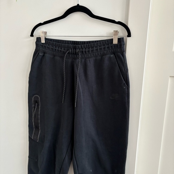 Nike Juniors Black Joggers Size Medium Drawstring Pockets 25" Inseam - Picture 4 of 9